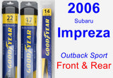 Front & Rear Wiper Blade Pack for 2006 Subaru Impreza - Assurance