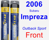 Front Wiper Blade Pack for 2006 Subaru Impreza - Assurance