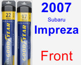 Front Wiper Blade Pack for 2007 Subaru Impreza - Assurance