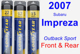 Front & Rear Wiper Blade Pack for 2007 Subaru Impreza - Assurance