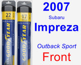 Front Wiper Blade Pack for 2007 Subaru Impreza - Assurance
