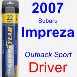 Driver Wiper Blade for 2007 Subaru Impreza - Assurance