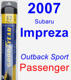 Passenger Wiper Blade for 2007 Subaru Impreza - Assurance