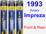 Front & Rear Wiper Blade Pack for 1993 Subaru Impreza - Assurance