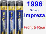 Front & Rear Wiper Blade Pack for 1996 Subaru Impreza - Assurance