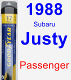 Passenger Wiper Blade for 1988 Subaru Justy - Assurance