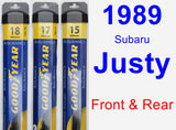 Front & Rear Wiper Blade Pack for 1989 Subaru Justy - Assurance