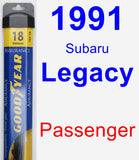 Passenger Wiper Blade for 1991 Subaru Legacy - Assurance