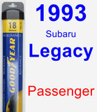 Passenger Wiper Blade for 1993 Subaru Legacy - Assurance