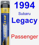 Passenger Wiper Blade for 1994 Subaru Legacy - Assurance