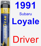 Driver Wiper Blade for 1991 Subaru Loyale - Assurance