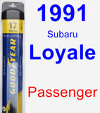 Passenger Wiper Blade for 1991 Subaru Loyale - Assurance