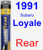 Rear Wiper Blade for 1991 Subaru Loyale - Assurance