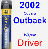 Driver Wiper Blade for 2002 Subaru Outback - Assurance