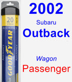 Passenger Wiper Blade for 2002 Subaru Outback - Assurance