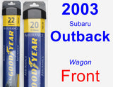 Front Wiper Blade Pack for 2003 Subaru Outback - Assurance