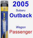 Passenger Wiper Blade for 2005 Subaru Outback - Assurance