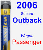 Passenger Wiper Blade for 2006 Subaru Outback - Assurance