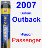 Passenger Wiper Blade for 2007 Subaru Outback - Assurance