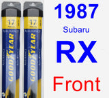 Front Wiper Blade Pack for 1987 Subaru RX - Assurance