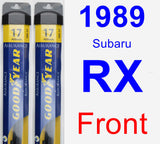 Front Wiper Blade Pack for 1989 Subaru RX - Assurance