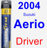 Driver Wiper Blade for 2004 Suzuki Aerio - Assurance