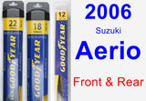 Front & Rear Wiper Blade Pack for 2006 Suzuki Aerio - Assurance