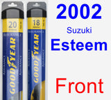 Front Wiper Blade Pack for 2002 Suzuki Esteem - Assurance