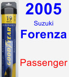 Passenger Wiper Blade for 2005 Suzuki Forenza - Assurance