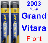 Front Wiper Blade Pack for 2003 Suzuki Grand Vitara - Assurance