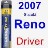 Driver Wiper Blade for 2007 Suzuki Reno - Assurance