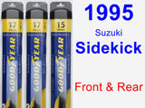 Front & Rear Wiper Blade Pack for 1995 Suzuki Sidekick - Assurance