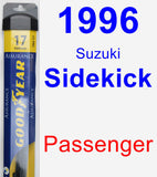 Passenger Wiper Blade for 1996 Suzuki Sidekick - Assurance