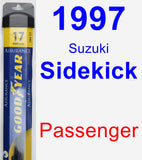 Passenger Wiper Blade for 1997 Suzuki Sidekick - Assurance