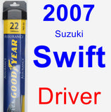 Driver Wiper Blade for 2007 Suzuki Swift - Assurance