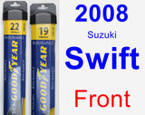 Front Wiper Blade Pack for 2008 Suzuki Swift - Assurance