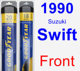 Front Wiper Blade Pack for 1990 Suzuki Swift - Assurance