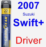 Driver Wiper Blade for 2007 Suzuki Swift+ - Assurance