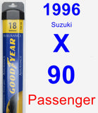 Passenger Wiper Blade for 1996 Suzuki X-90 - Assurance