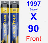 Front Wiper Blade Pack for 1997 Suzuki X-90 - Assurance