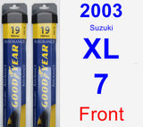 Front Wiper Blade Pack for 2003 Suzuki XL-7 - Assurance