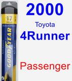 Passenger Wiper Blade for 2000 Toyota 4Runner - Assurance