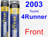 Front Wiper Blade Pack for 2003 Toyota 4Runner - Assurance