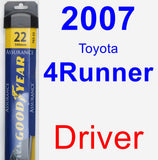 Driver Wiper Blade for 2007 Toyota 4Runner - Assurance