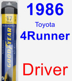 Driver Wiper Blade for 1986 Toyota 4Runner - Assurance