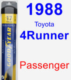 Passenger Wiper Blade for 1988 Toyota 4Runner - Assurance