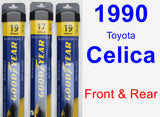 Front & Rear Wiper Blade Pack for 1990 Toyota Celica - Assurance