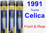 Front & Rear Wiper Blade Pack for 1991 Toyota Celica - Assurance