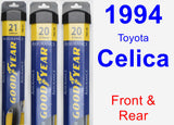 Front & Rear Wiper Blade Pack for 1994 Toyota Celica - Assurance