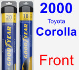 Front Wiper Blade Pack for 2000 Toyota Corolla - Assurance